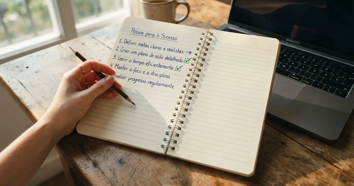 Caderno com um esboço passo a passo ao lado de um teclado — como jogar em casino pt